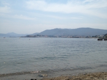 Strand bei Nebel